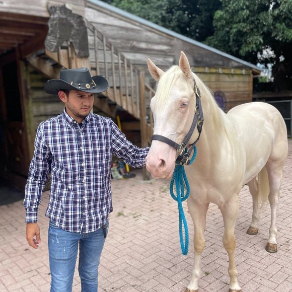 LIVSTAK WESTERN COWBOY, BLACK HAT, 100% LEATHER, Size L, S1LVK01, BALLER - Picture 2 of 12